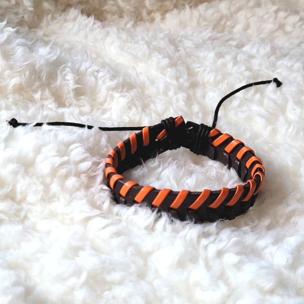 NEW - Handmade Leather Bracelet Cuff